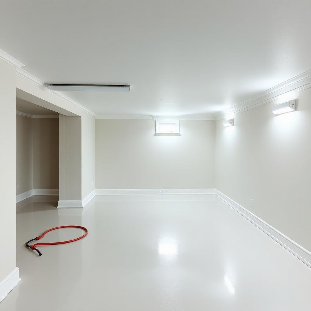 Water damage restoration before and after - after