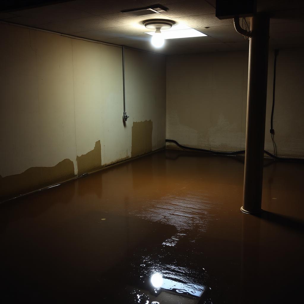 Water damage restoration before and after - before